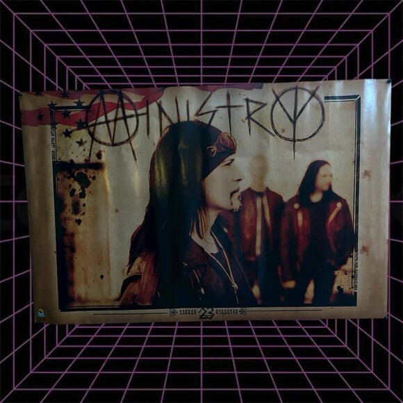 Vintage Ministry Al Jourgensen Poster 34x22 Scorpio 2005 Lawton Outlaw #1118 - Picture 1 of 6